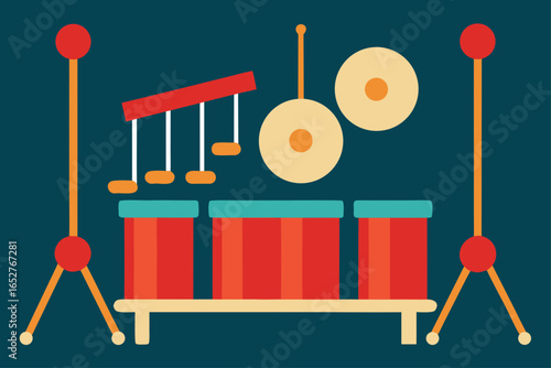 set of musical instruments
