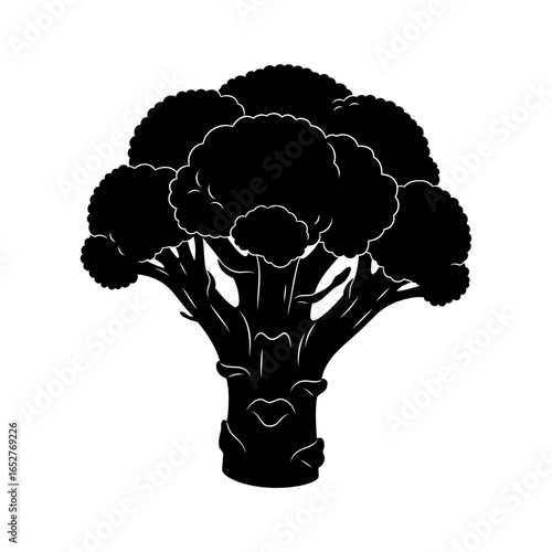 broccoli silhouette highresolution transparent background vector