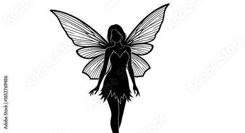 elegant fairy silhouette transparent background perfect for design projects