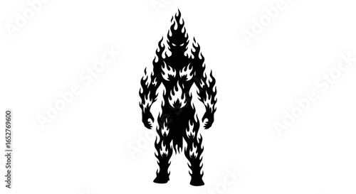 fiery demon figure transparent background png for design projects