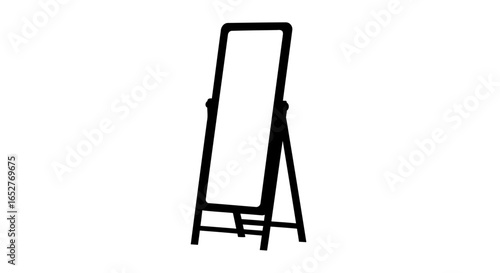 fulllength mirror icon transparent background isolated vector graphic