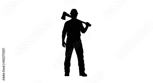 lumberjack silhouette transparent background png for design projects