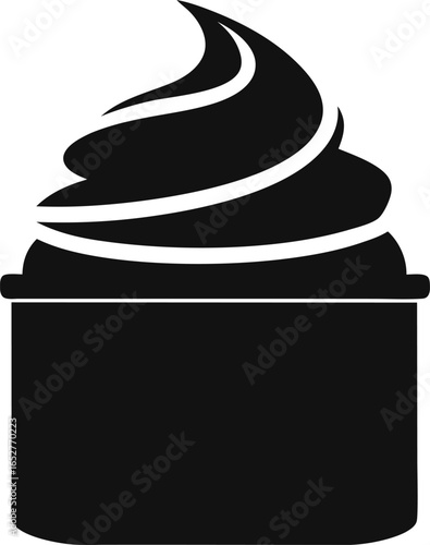 Shaving Cream Can Icon Silhouette Vector Illustration