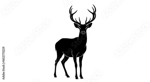 majestic stag silhouette transparent background for design projects
