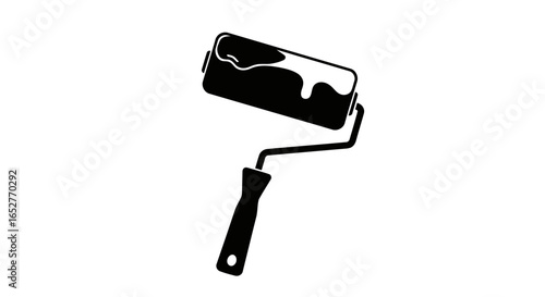 paint roller icon transparent background isolated vector graphic