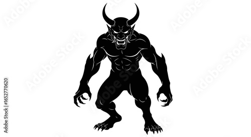 powerful oni demon transparent background perfect for designs games
