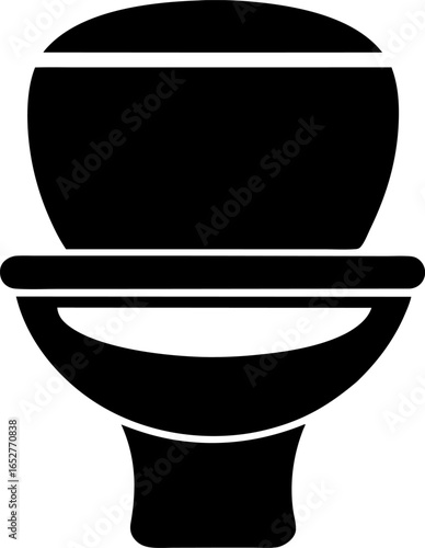 Bathroom Ceramic Toilet Silhouette
