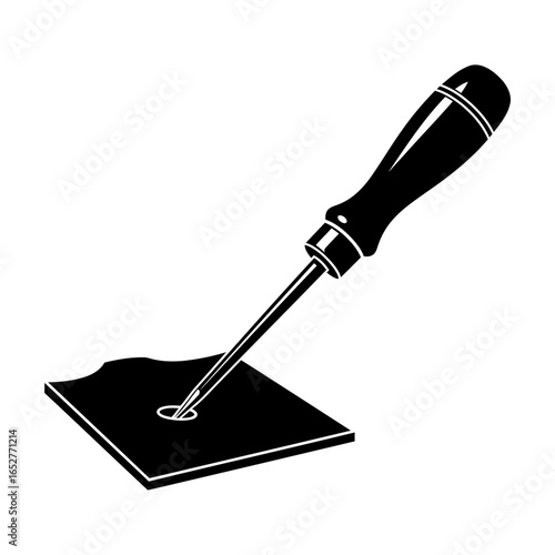 transparent background awl icon isolated vector for crafts diy projects