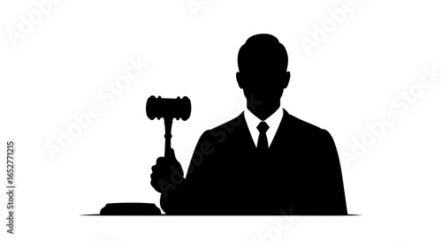 transparent background auctioneer silhouette isolated judge gavel image