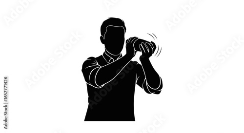 transparent background bartender silhouette perfect for cocktail menu design
