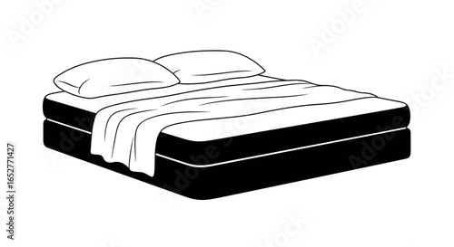 transparent background bed illustration isolated made bed for design projects