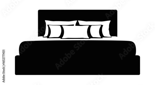 transparent background bed icon isolated vector for design projects