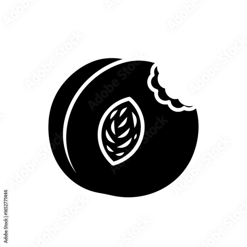 transparent background bitten peach icon perfect for website app design