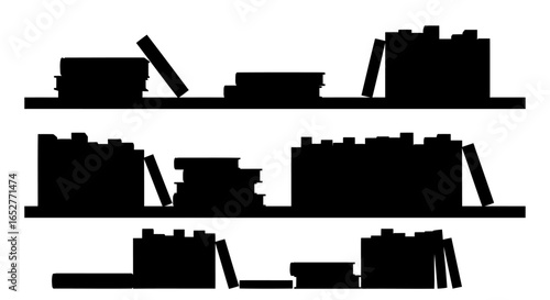 transparent background book stack silhouettes perfect for design projects