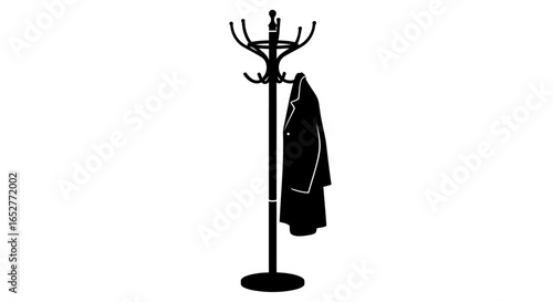 transparent background coat rack illustration isolated vector for design projects