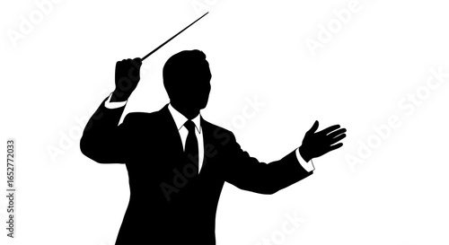 transparent background conductor silhouette perfect for presentations design