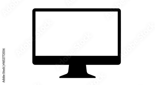 transparent background computer monitor icon isolated vector for design projects
