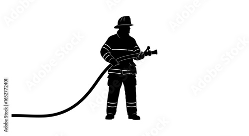 transparent background firefighter silhouette isolated vector for design projects