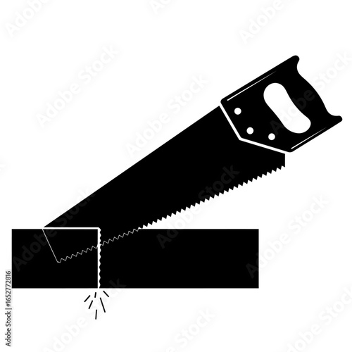 transparent background hand saw icon isolated vector for design projects