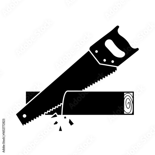 transparent background hand saw icon isolated vector for design projects
