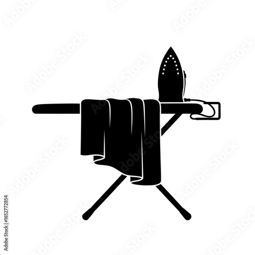 transparent background ironing board illustration isolated iron and fabric for design projects