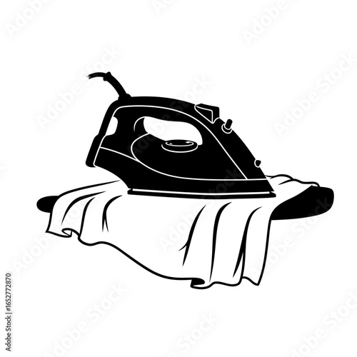 transparent background ironing illustration perfect for laundry household designs