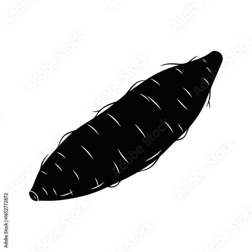 transparent background isolated black yam illustration for design projects