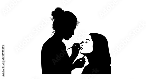 transparent background makeup artist silhouette perfect for design projects
