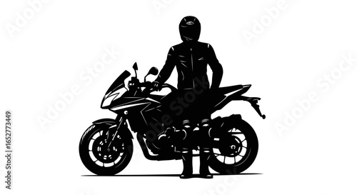 transparent background motorcycle rider silhouette isolated vector graphic for design projects