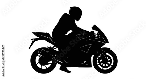 transparent background motorcycle silhouette isolated rider for design projects
