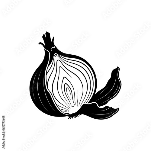transparent background onion illustration halved onion isolated vector