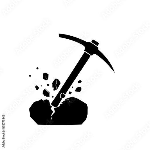 transparent background pickaxe icon isolated mining tool for design projects