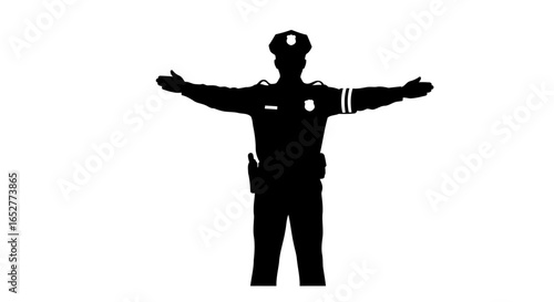 transparent background police officer silhouette isolated vector for design projects