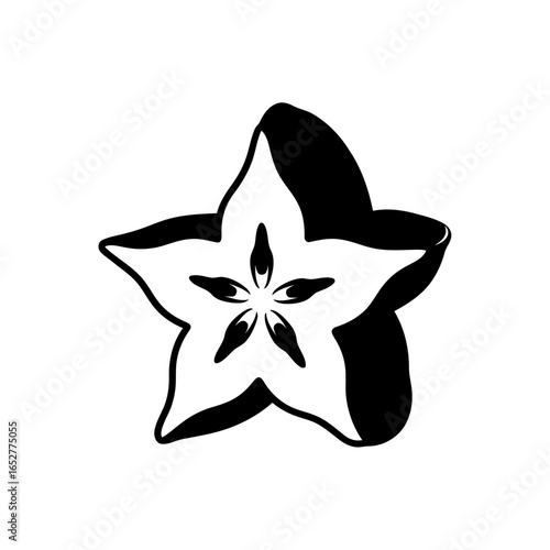 transparent background star fruit clipart isolated vector illustration for design projects