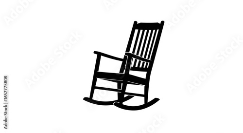 transparent rocking chair png isolated silhouette for design projects
