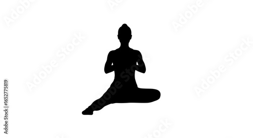 transparent background yoga silhouette perfect for website design app icons