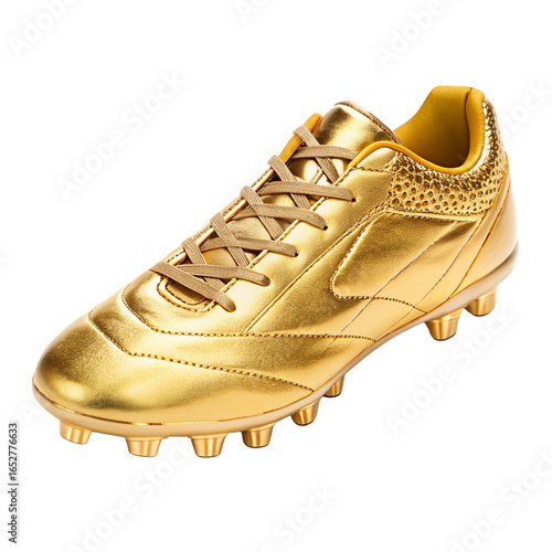 Luxurious gold soccer shoe for ultimate performance and style on the football field