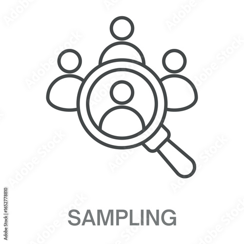 Sampling Simple Style Design Outline Symbol Illustration