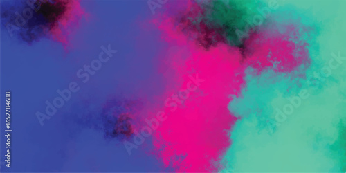 Vibrant abstract watercolor swirl with deep blue pink and green hues for creative backgrounds and artistic projects