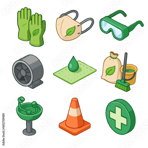 Green organic vector safety cleanup lab ventilation symbol natural fan eco icon