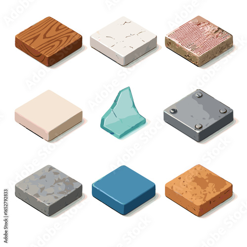 Texture collection icon swatch marble fabric pad stone vector plate square canvas