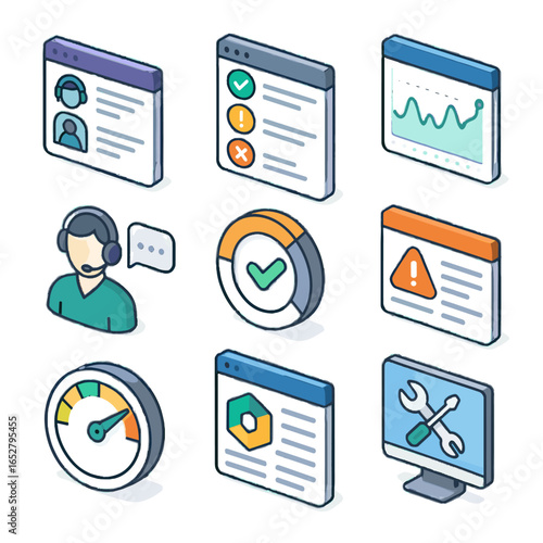 Speed uptime tech graph tracker availability dashboard alert vector support launcher icon