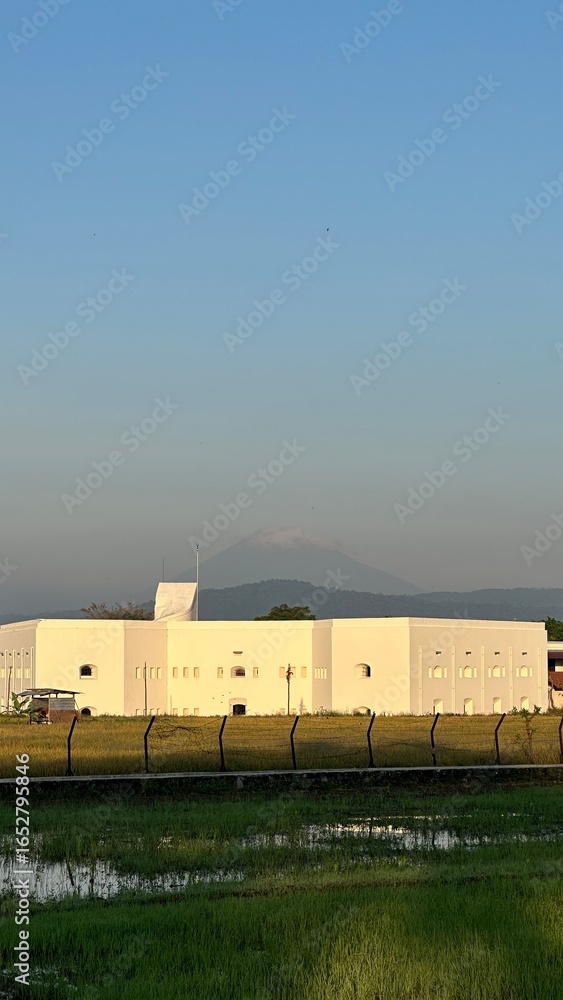 Fototapeta premium industrial building on the beach