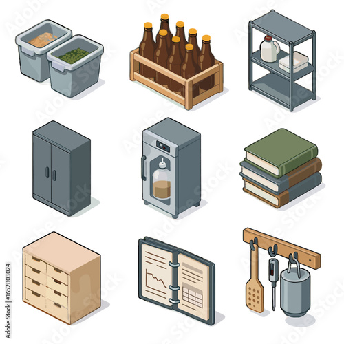 Record bottle brewing tool brew icons icon vector home book supply labeled
