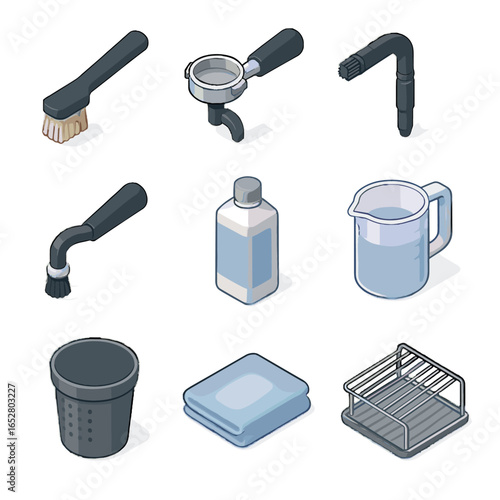 Lab bottle waste milk wand wiper cleaner espresso icon icons equipment drying