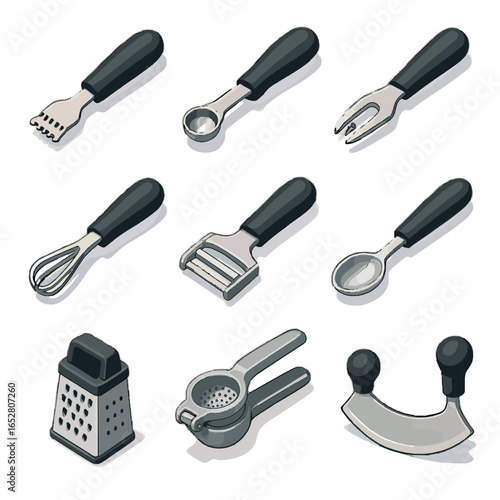 Herb garnish food julienne citrus zester icon baller prep spoon peeler tools