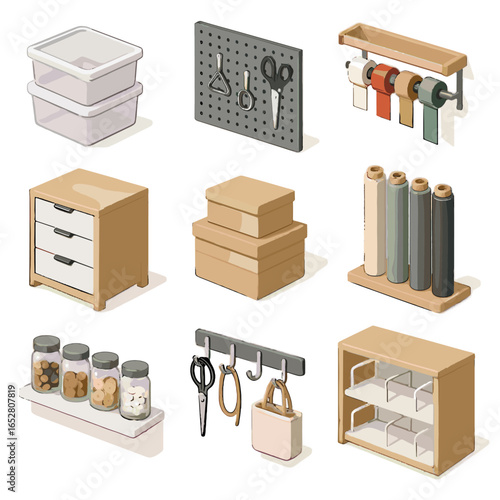 vector set of furniture icons