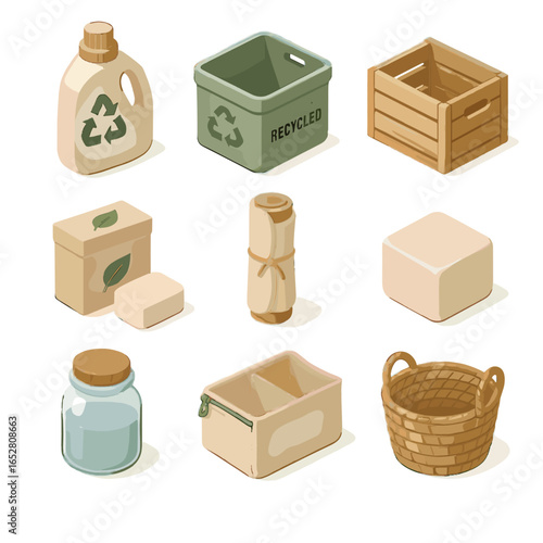 Icons jar eco icon remover basket fiber fabric laundry natural crate softener