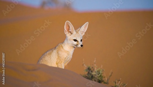 Desert fox in dunes