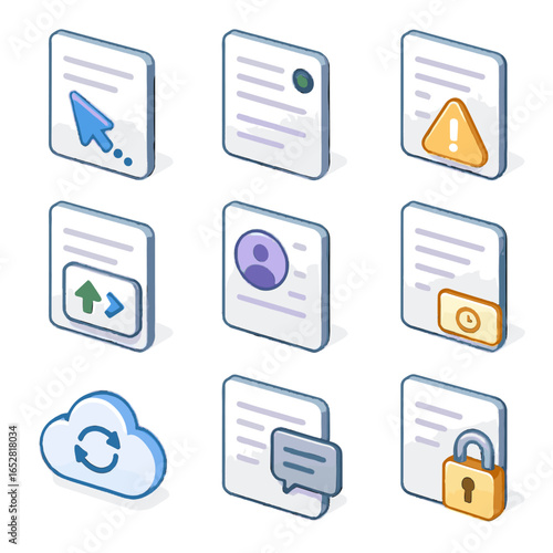 Comment editing cloud revision trail cursor icons edit icon conflict indicator vector